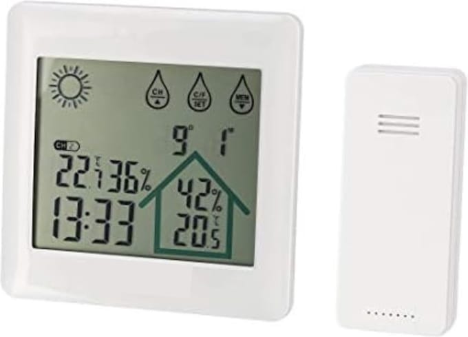 Weerstation Met Buitensensor - Weerstation Draadloos Binnen Buiten