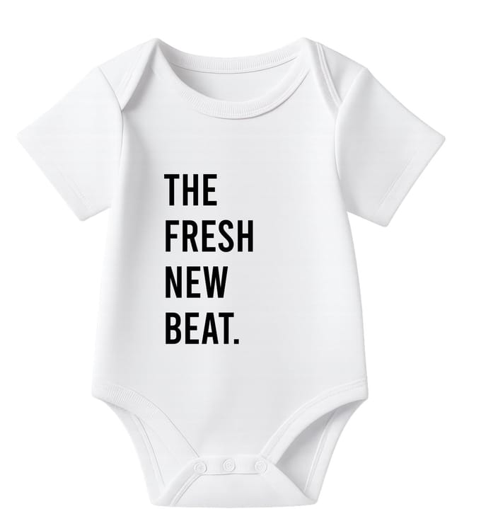 Romper A fresh new beat - wit - korte mouw
