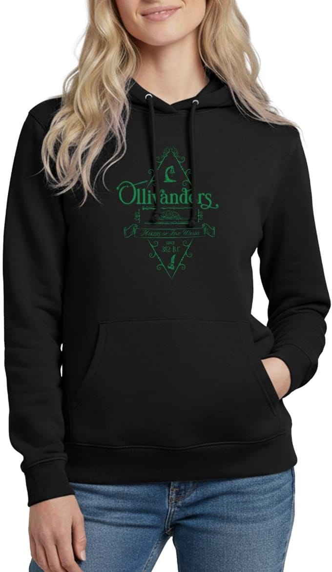 Harry Potter Olivanders Winkel Groen Logo Hoodie Dames