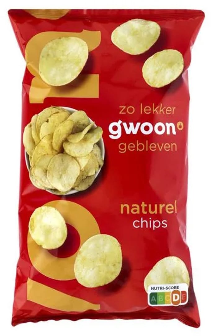 G’woon chips naturel 250 gr