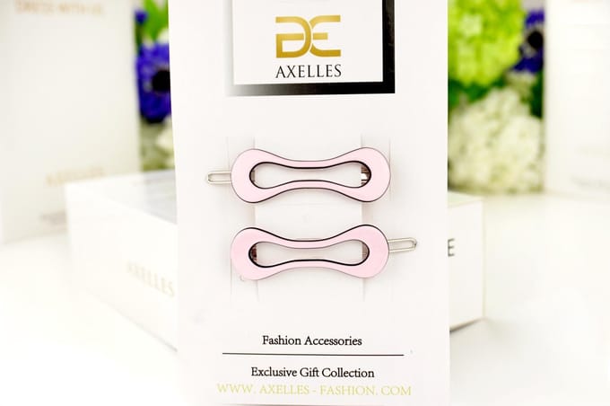 Trendy haarspeldje in eco-componenten, 2 set (nude-roze)