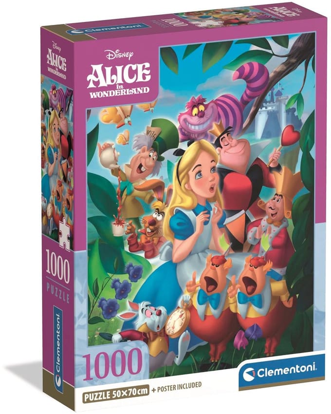 Clementoni - Puzzel - 1000 Stukjes - Alice in Wonderland