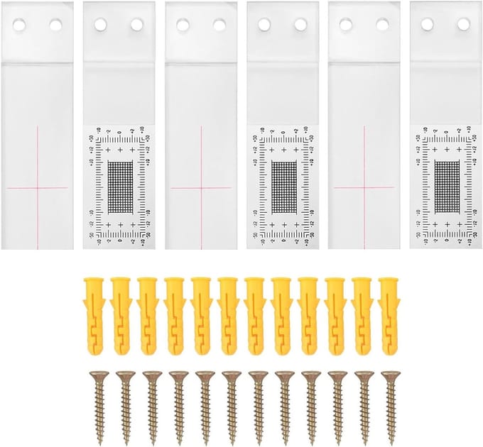 Scheurmeter Set - Scheurmonitor Muur - Scheuren Meten - Transparant Acryl - 3 Stuks - Transparant