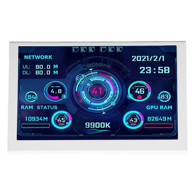 Moniteur de Température d'Ordinateur 5 pouces IPS USB Mini Écran PC Panneau d'Affichage Capteur PC Moniteur de Données CPU GPU RAM PC
