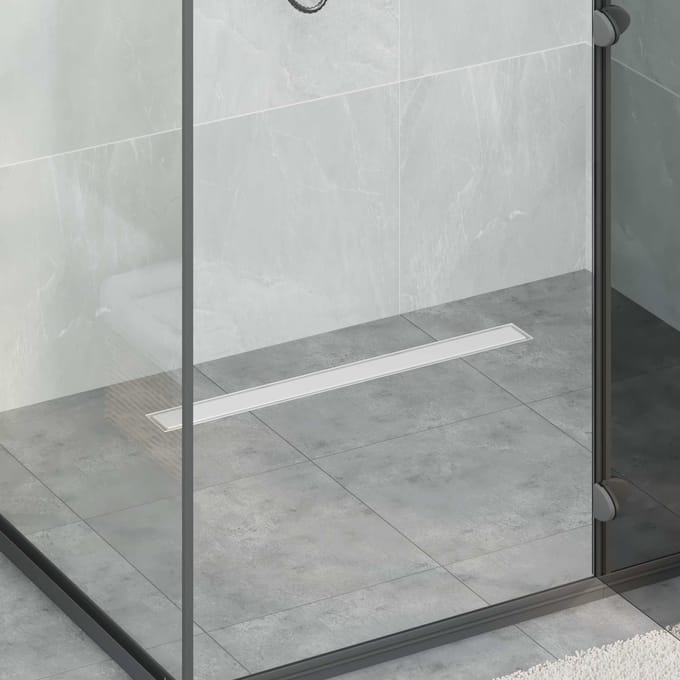 vidaXL - Doucheafvoer - 2-in-1 - met - 360° - Sifon - zilver - 70 - cm