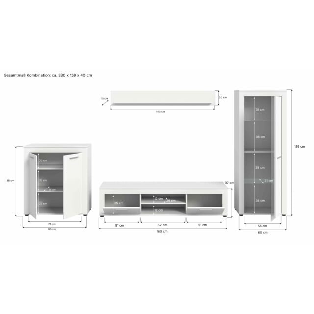 Furnilux Jam woonkamercombinatie melamine