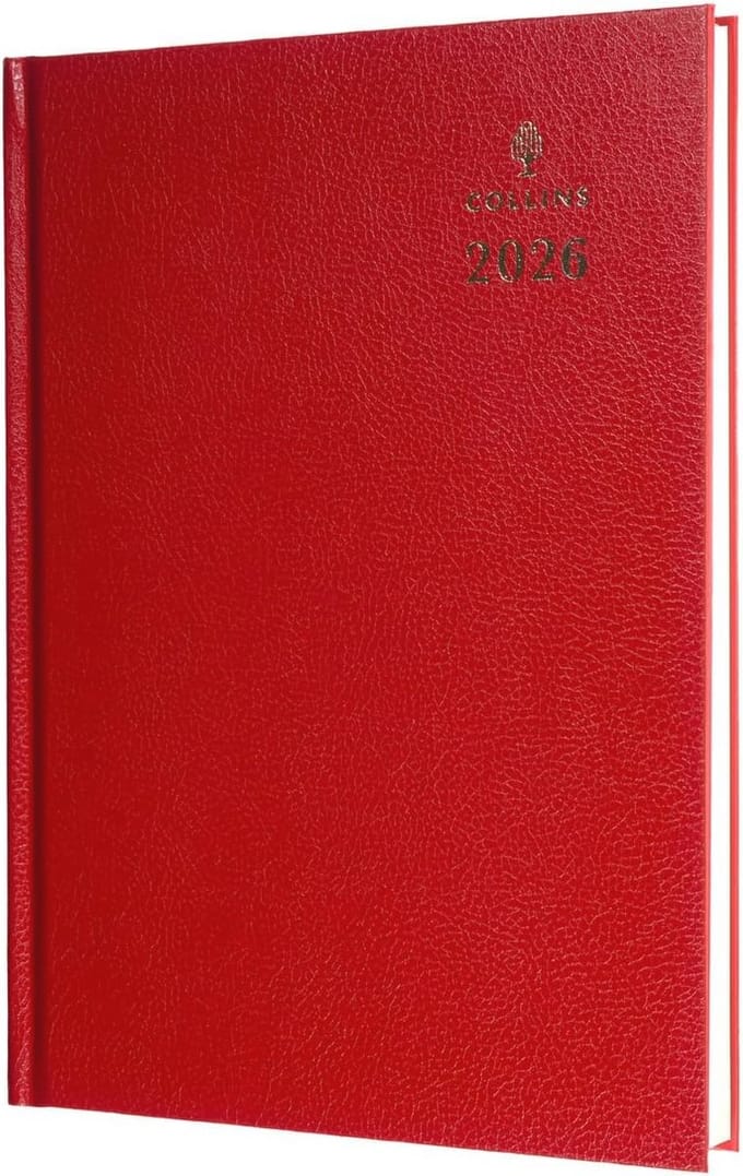Bureau 2026 Kalender Planner - A4 Harde Kaft - Rood