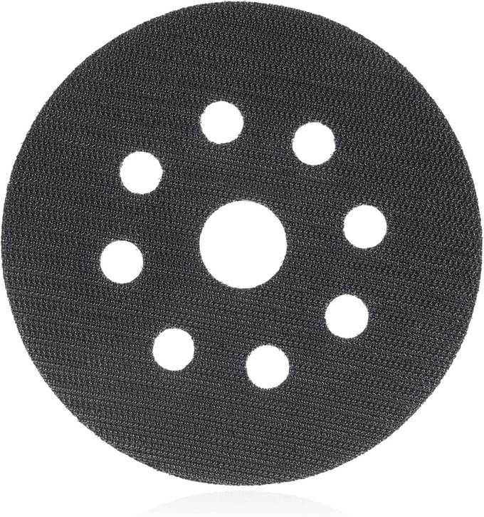Klittenbandschijf 125 mm 8 gaten met middengat voor schuurmachine