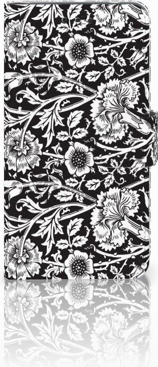 Nokia 2 Hoesje Black Flowers