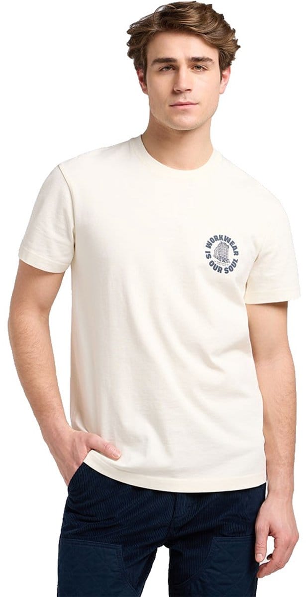 Lee Graphic T-shirt Met Korte Mouwen Beige L Man