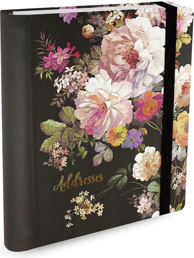 Adressbook Large Peter Pauper Midnight floral