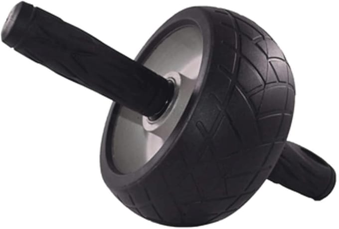 Buikspierwiel - Ab Roller - Core Training - Dubbel Lager - 34cm x 18cm - Zwart