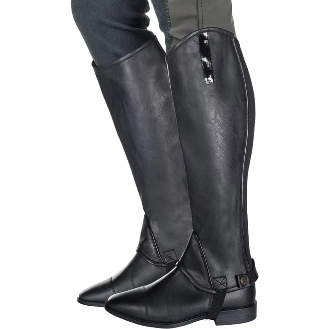 Mini leren chaps HKM Elastic