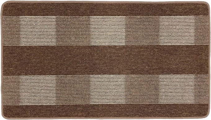 Vloerkleed Karree - Bruin - 67x120 cm
