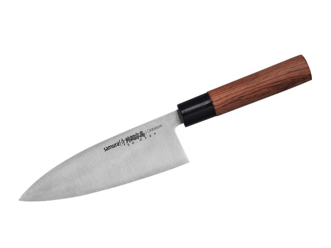 Samura Okinawa deba 17,5cm - Hout - Eén kant geslepen