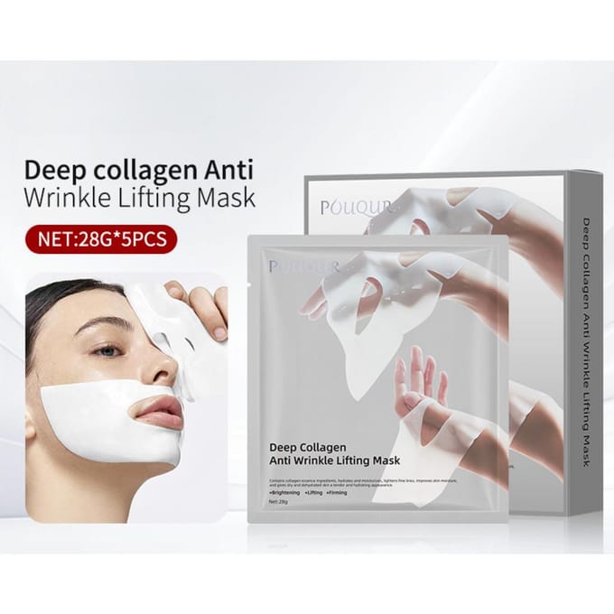 Diep Collageen Transparant Hydraterend Masker 5PCS rood