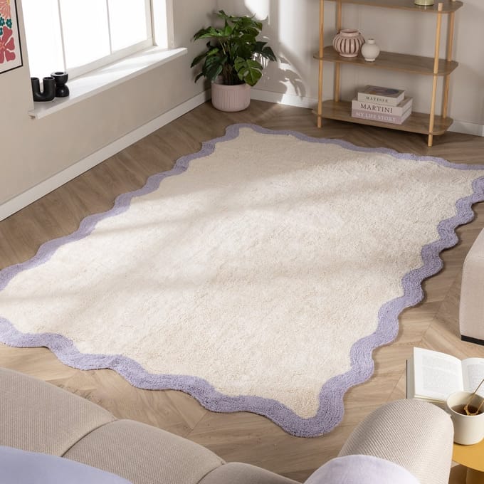 FRAAI Wasbaar vloerkleed - Hazy Lila/Creme - 140x200cm