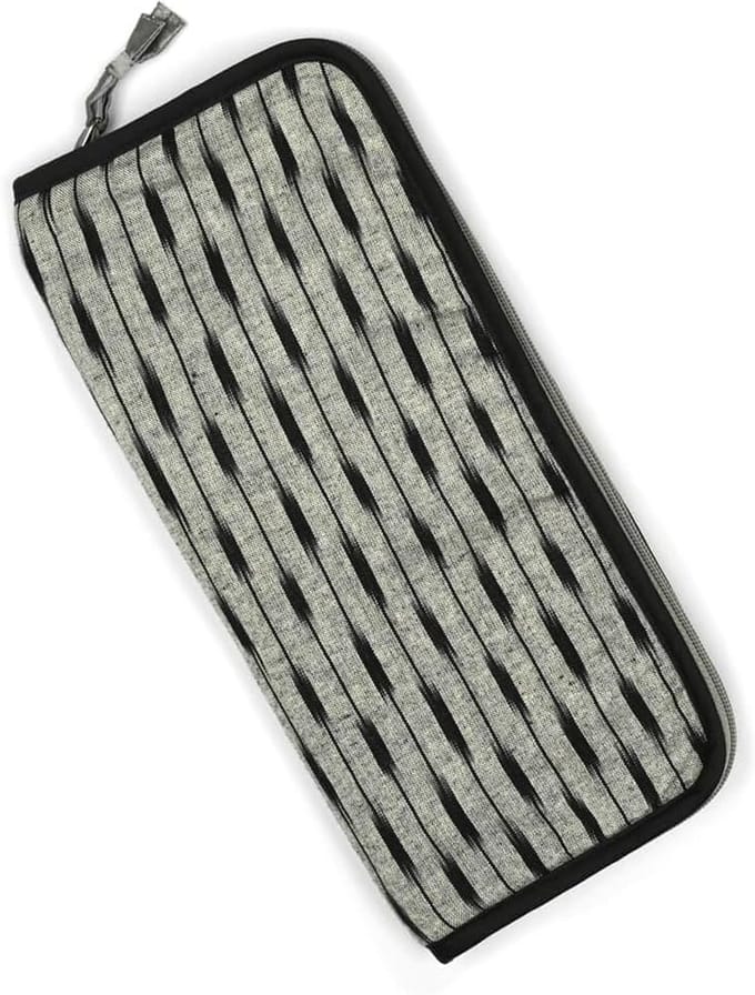 Ronde Breinaalden Etui Leeg - Ikat Patroon