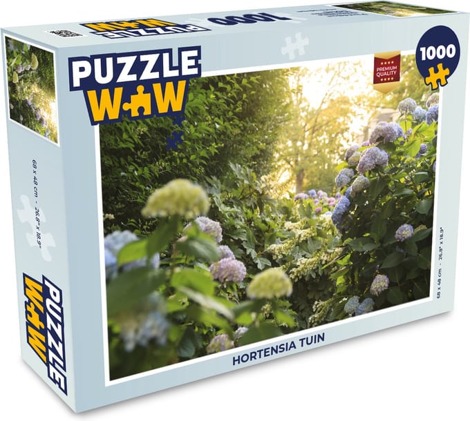 Puzzel Hortensia tuin - Legpuzzel - Puzzel 1000 stukjes volwassenen