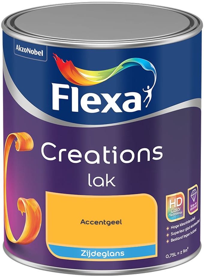 Flexa - Creations Lak Zijdeglans - Accentgeel - Mengverf - 750 Ml