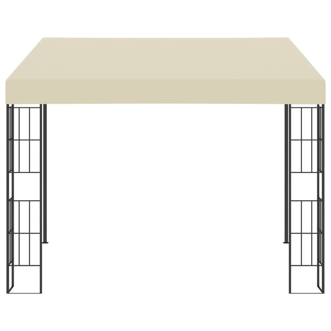 vidaXL Wandprieel 3x3 m stof crèmekleurig