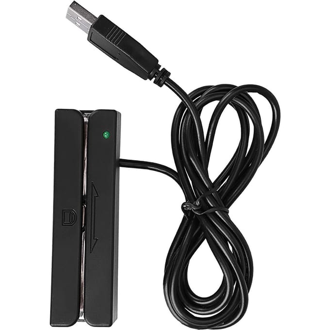 USB MSR90 3 Sporen Hi‑Co Magnetische Strip Creditcard Veeglezer black