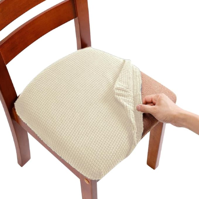 Stretch Jacquard Eetkamerstoel Stoelhoezen Afneembare Wasbare Elastische Gestoffeerde Eetkamerstoel Kussenhoes