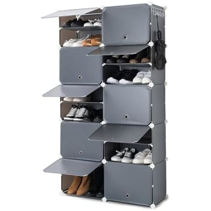 Modulaire plank - INNOVAGOODS - Zwart Grijs - 6 modules - Melamine - Hedendaags - Design grijs