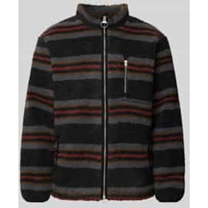 Relaxed fit fleecejack met opstaande kraag