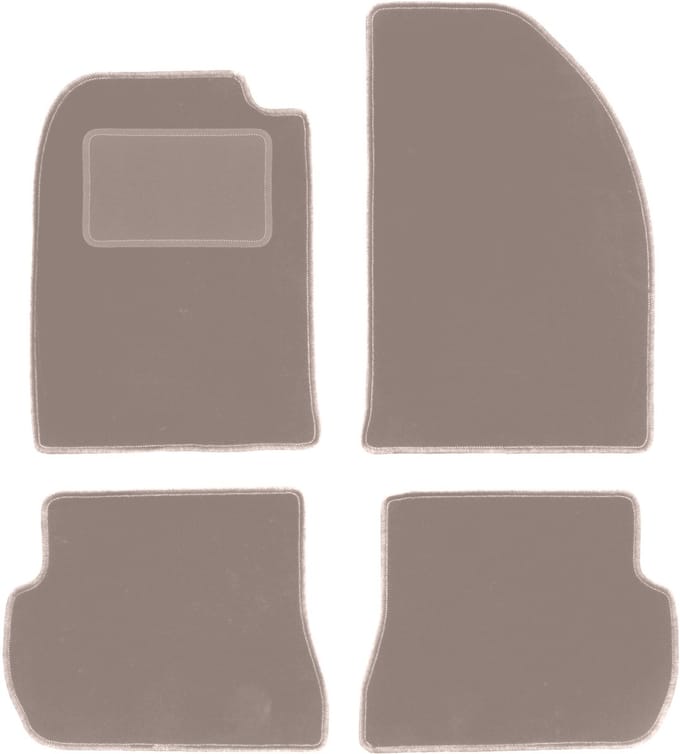 Beige velours vloermatten voor: Ford Fusion hatchback (2002-2005)