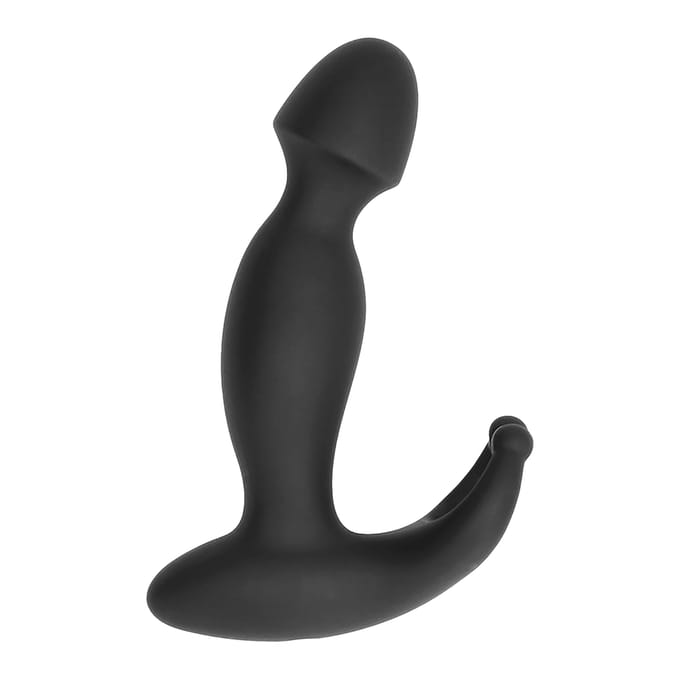 Sono – Prostaat Stimulator met Testikel Bevrediging en Uitgesproken Eikel Vorm - Zwart