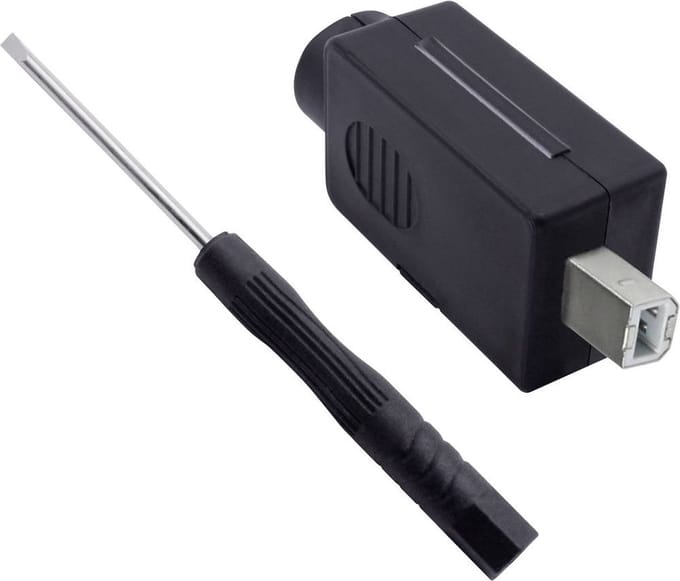 Quadrios 2001C202 USB 2.0 modulaire stekkerset, type B Stekker, recht 1 stuk(s)