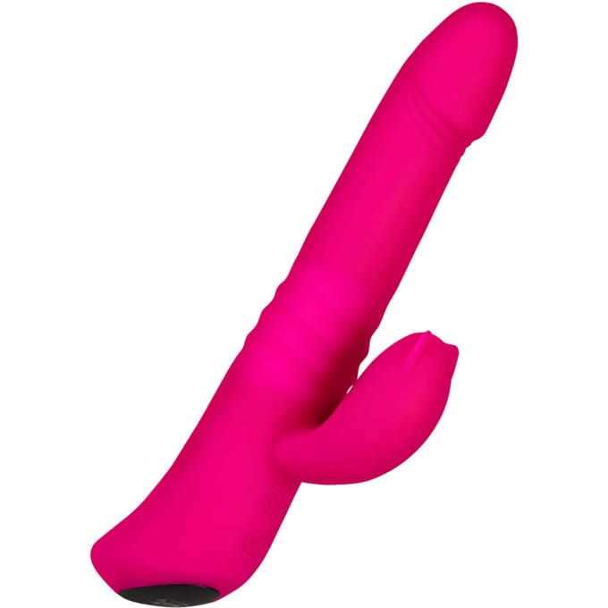 Verwarmende en Stotende Rabbit Vibrator - Roze