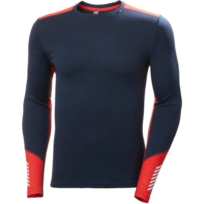 Helly Hansen Lifa Merino Midweight Crew Lange Mouwen Basislaag Blauw L Man