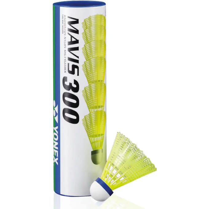 Yonex Mavis 300 nylon badmintonshuttle - geel / blauw (medium)