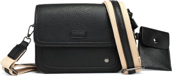 Zwart - schoudertasje - crossbodytasje - Toulon