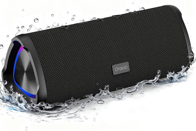 Draagbare Bluetooth Speaker met 24 Uur Speeltijd en IPX6 Waterdicht