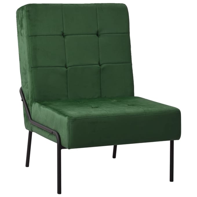 vidaXL - Relaxstoel - 65x79x87 - cm - fluweel - donkergroen