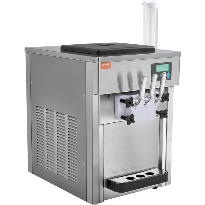 Machine à crème glacée soft-serve commerciale 20L/H Rendement 3 saveurs Comptoir