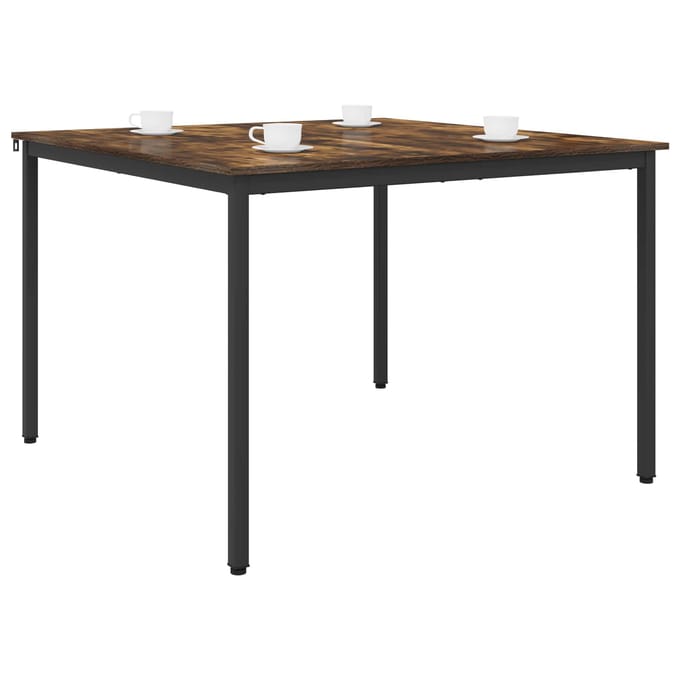 vidaXL - Eettafels - 110 - x - 110 - x - 75 - cm - Bewerkt - hout - Gerookt - eiken