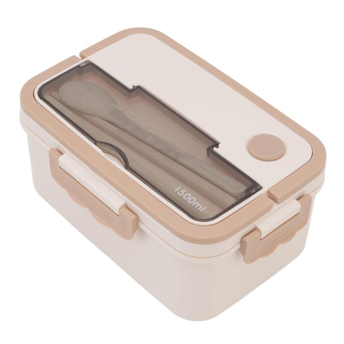 1500ml Lunchbox Hittebestendige Plastic Bento Box Draagbare Lunchcontainers met Stokjes Lepel