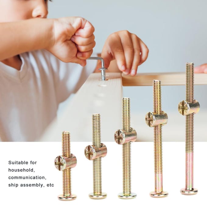 100 Stuks Schroefmoer M6 Meubelverbinding Verzinkte Koolstofstaal Schroefmoer Assortiment Kit