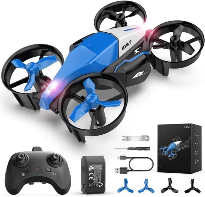 GTB® Drone Kind - Drone voor Kinderen - Kinder Drone - Blauw - 13cm x 9cm x 4cm