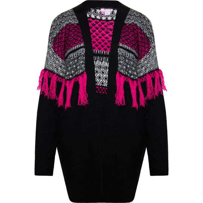 IZIA Vest Dames Zwart Veelkleurig
