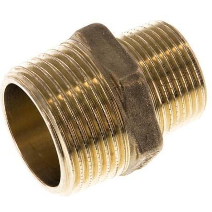 R 1'' x R 3/4'' Messing Borstnippel 16 Bar