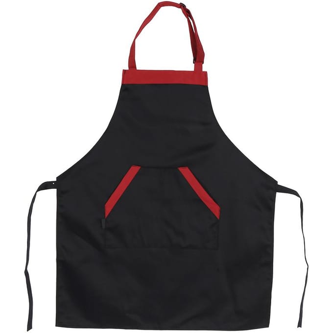 Tablier de cuisine unisexe pour café, restaurant, maison, cuisine, noir red