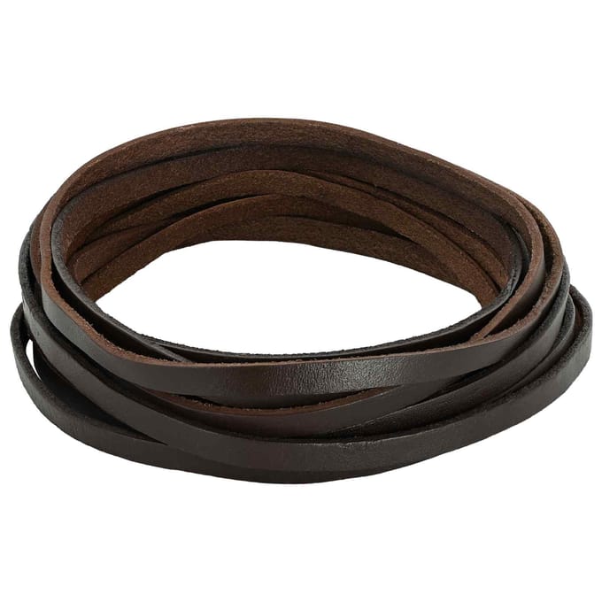vidaXL - Leren - riem - 1 - Donkerbruin - 500 - x - 0,6 - cm - Leer