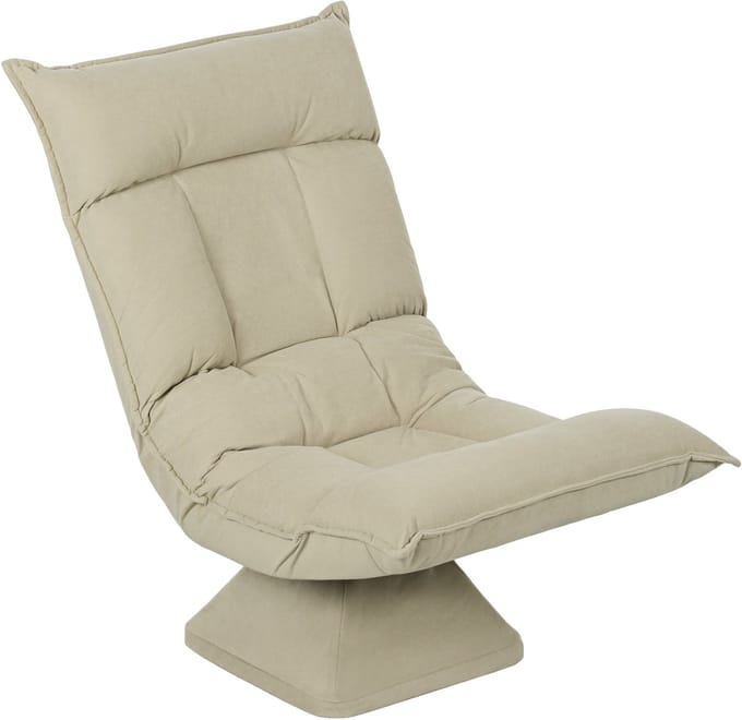 HOMCOM Floor Chair-Polyester-70L x 62B x 95H cm-Beige