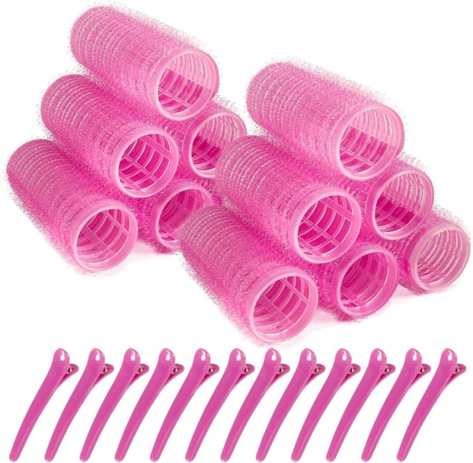 Zelfklevende Haarrollers voor Volume en Krullen - Medium Set van 12