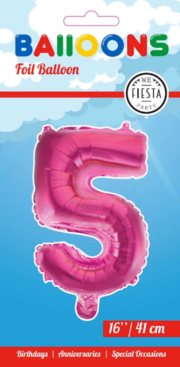 Folieballon 16" nmr. 5 - Roze
